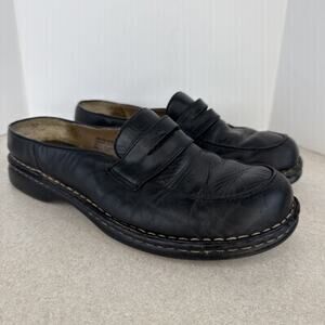 Women’s Vintage Y2K Cherokee Black Slip On Flat Mule Loafer Shoes Size 9.5